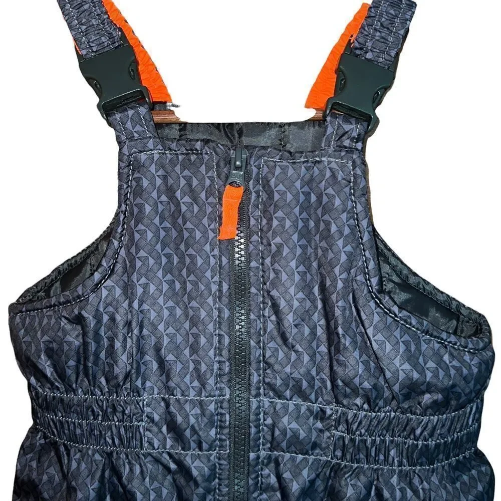 Carter's grey and orange snow‎ overalls size 24 months